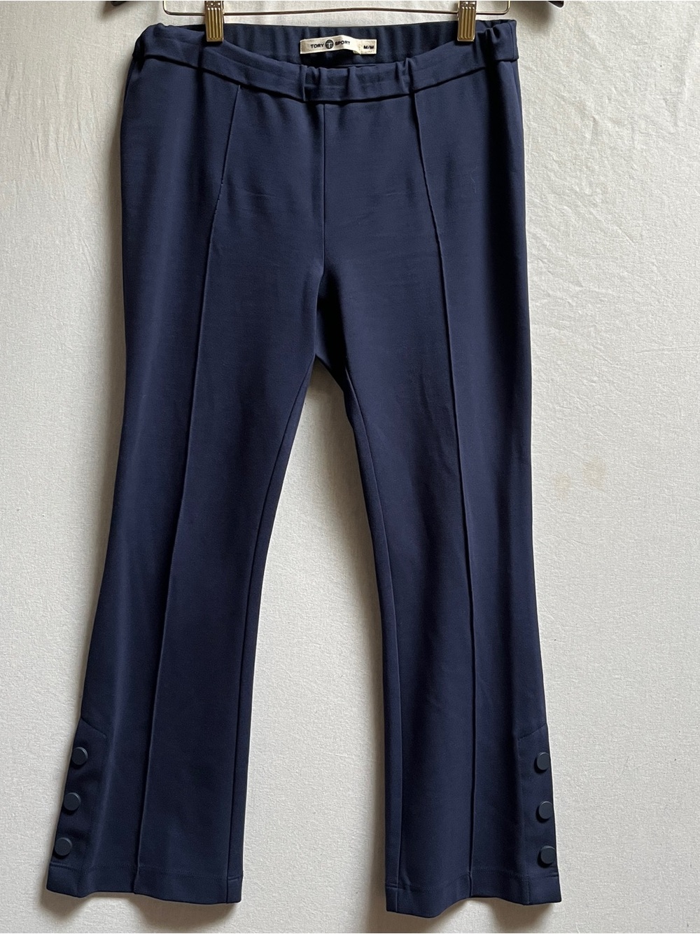 Tory Sport Tailored Flared Trouser Pants Button Hem Size M